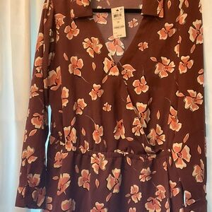 Alfani 1X long-sleeved blouse.